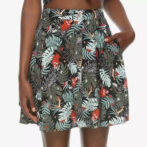 Her Universe Disney The Lion King Timon & Pumbaa Jungle Button-Front Skirt - Med